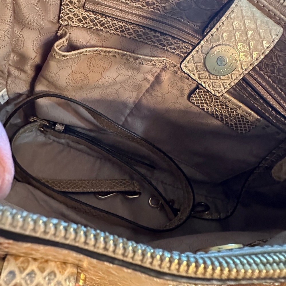 Michael Kors Sutton Medium Python Embossed Leathe… - image 4